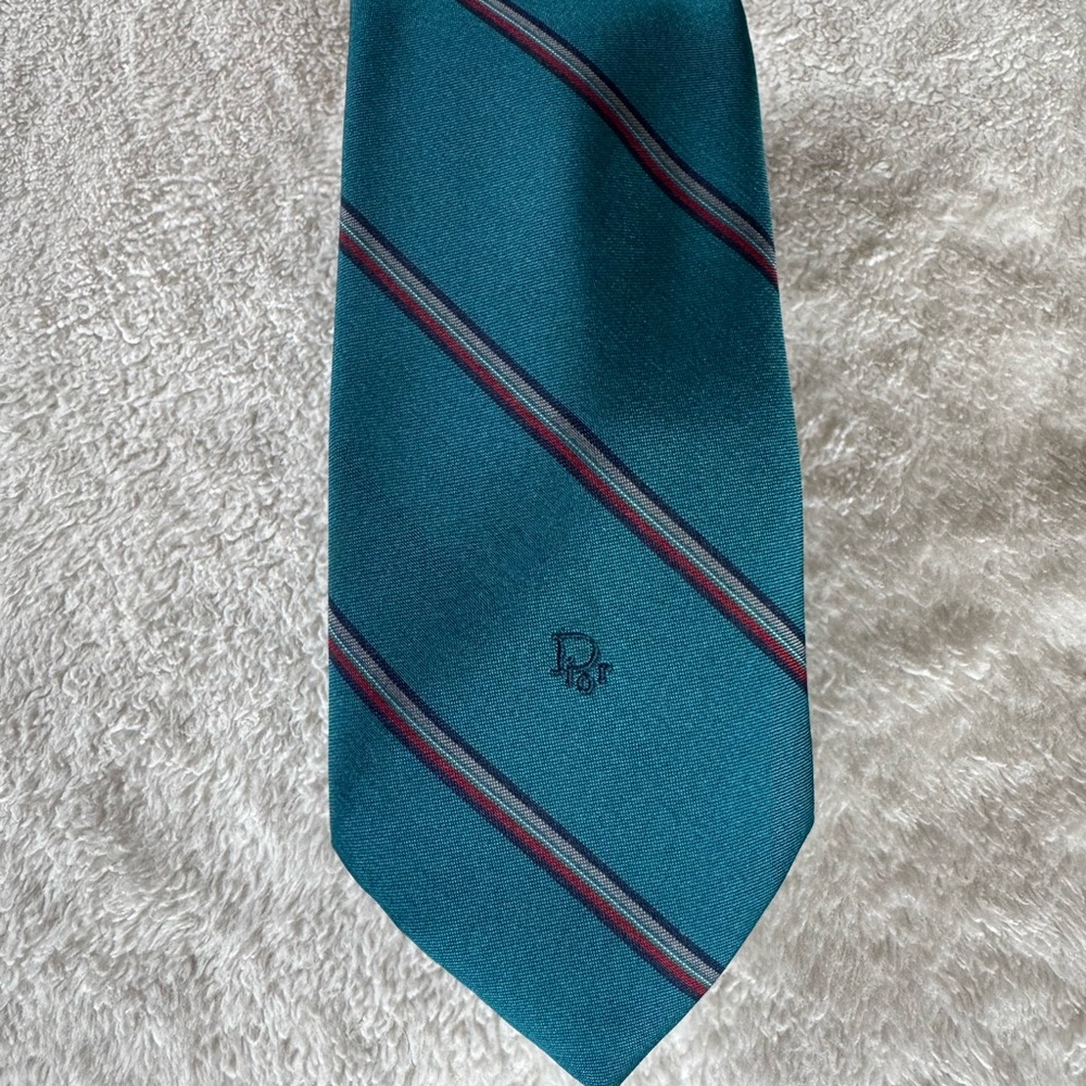 Christian Dior Men’s Tie Striped Logo